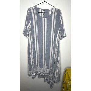 Matti Mamane Asymmetrical Stripe Dress Womens L